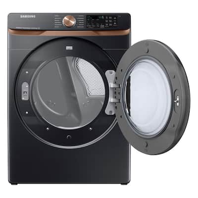 7.5 cu. ft. Smart Electric Dryer in Brushed Black with Steam Sanitize+ and Sensor Dry