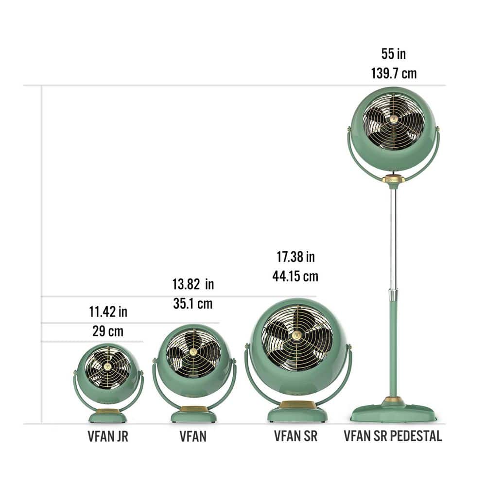 Vornado Mini Classic 2-Speed Green Air Circulator Desk Fan