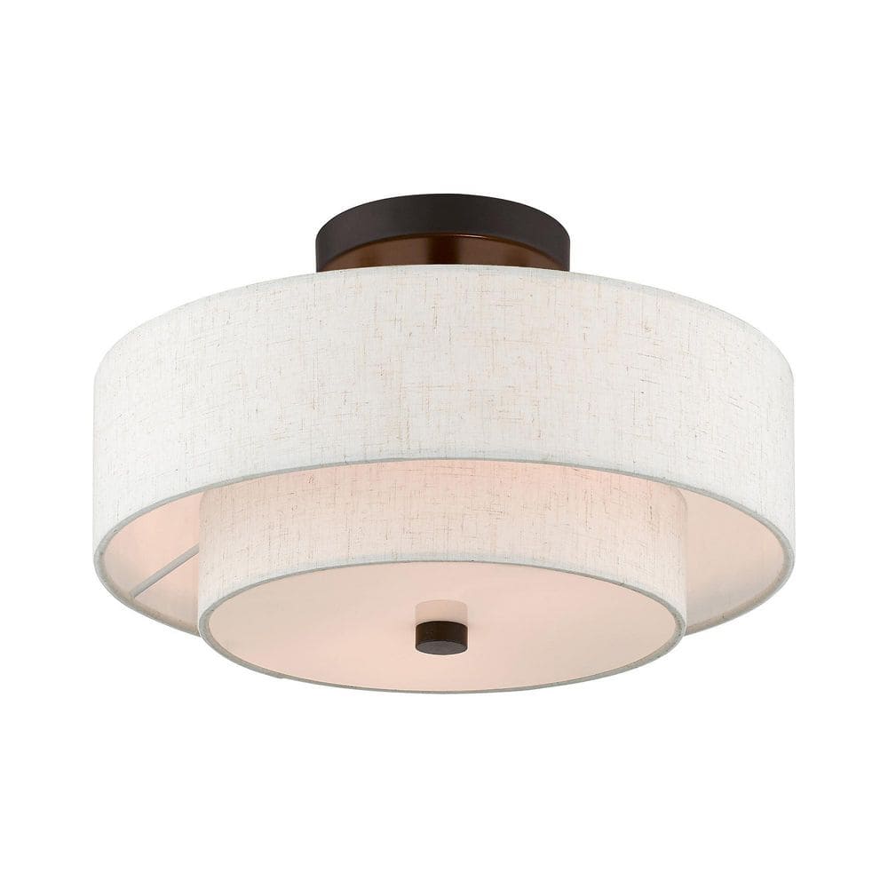 Claremont Transitional 2-Light Indoor/Outdoor Ceiling Mount in English Bronze