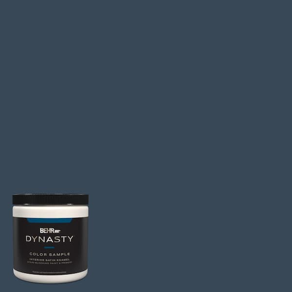BEHR DYNASTY 8 oz. #570F-7 Midnight Dream Satin Enamel Interior/Exterior Stain-Blocking Paint and Primer Sample