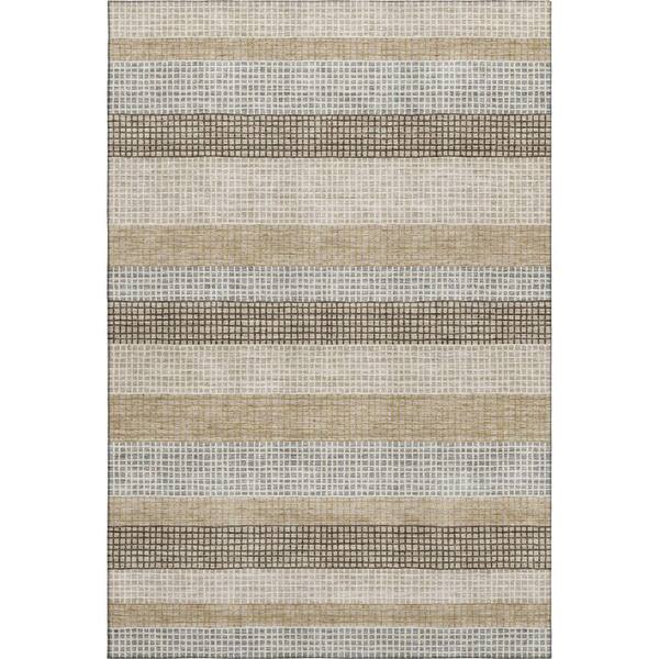 Mayfield Premium Machine Washable Abstract AMF2008 Beige 5 ft. x 7 ft. 6 in. Area Rug