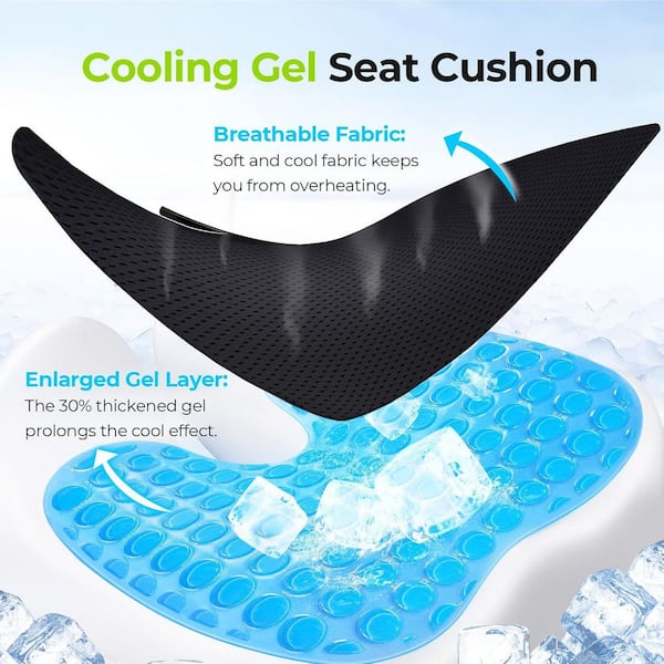 Afoxsos Multi-Layer Gel Memory Foam Cushion Chair Pad for