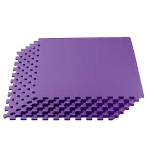 Purple 24 in. W x 24 in. L x 3/8 in. Thick Multipurpose EVA Foam Exercise/Gym Tiles (6 Tiles/Pack) (24 sq. ft.)