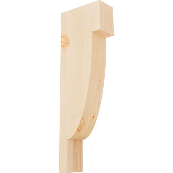 Ekena Millwork 3-1/2 in. x 8 in. x 24 in. Douglas Fir Alpine Smooth Corbel