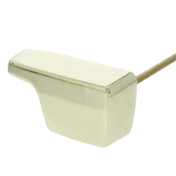 JONES STEPHENS - Decorative Toilet Tank Trip Lever for Eljer Side Mount with 9 in. Brass Arm and Metal Handle in Polished Brass