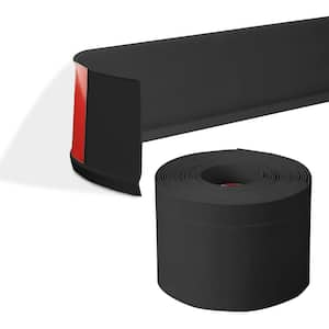 0.08 in. D x 4 in. W x 40 ft. L Self-Adhesive Black PVC Flexible Baseboard Moulding Trim