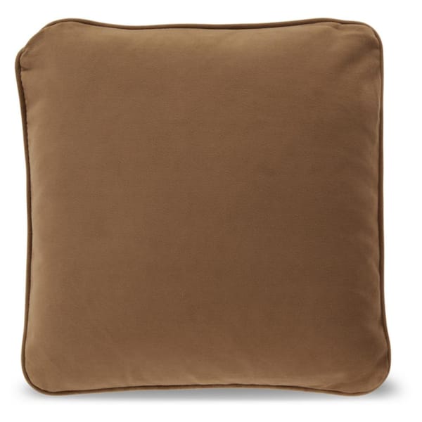 Caygan Brown Solid Down 20 in. L x 20 in. W Pillow