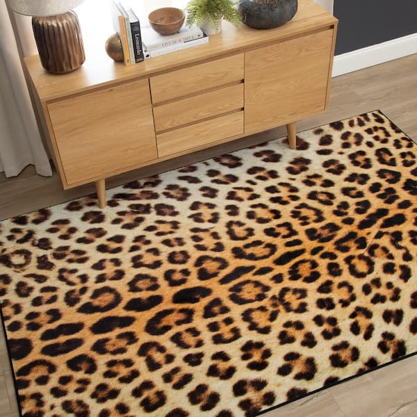 Mohawk Home Cheetah Spots Tan 5 ft. x 8 ft. Animal Print Area Rug 049384 -  The Home Depot