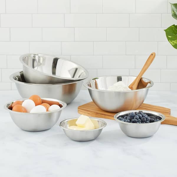  Cuisinart 3-Piece Stainless Steel Mixing Bowls with Nonslip  Base, 1.5qt, 3qt & 5qt: Home & Kitchen