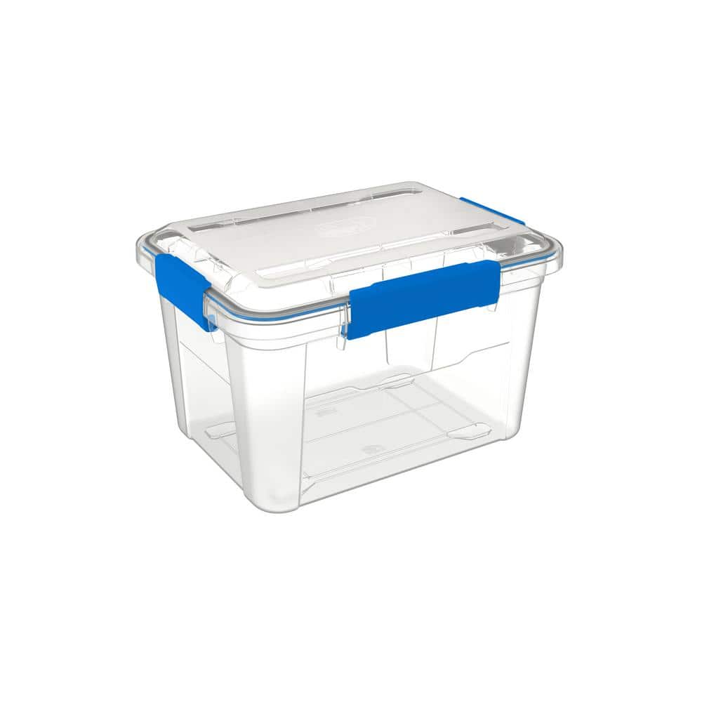 Ezy Storage 18L/19Qt Waterproof Clear Latch Tote IP-67 FBA34060