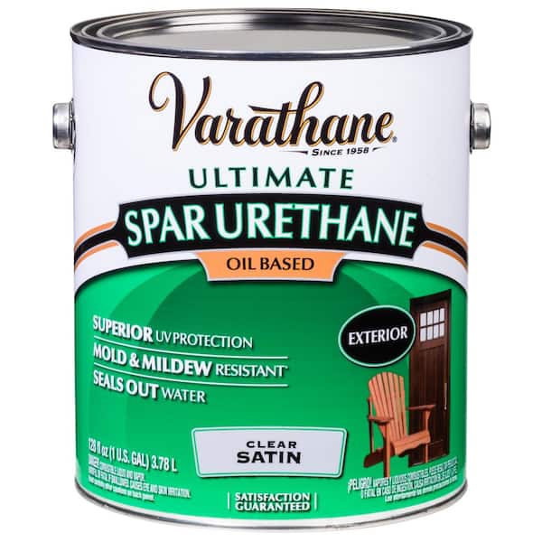1 Gallon Clear Satin Oil-Based Spar Urethane Exterior Wood Sealer