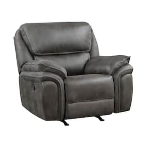 Arlo Gray Microfiber Manual Rocker Recliner