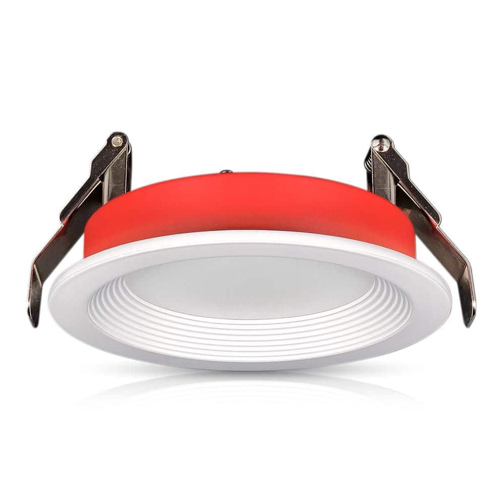 4 in. 2 Hour Fire Rated Round Baffle Slim Downlight, 1000 Lumens, 5 CCT Color Selectable 2700K-5000K, Dimmable price history on PriceWatchPro
