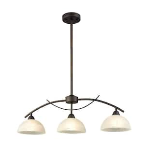 Vintage 3-Light Kitchen Pendant Lighting, Golden Bronze