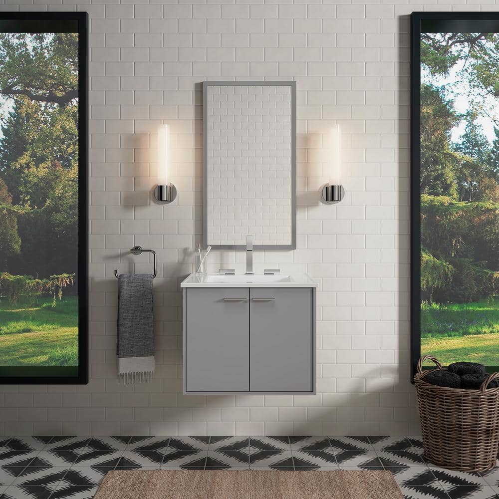 KOHLER Jute 30 in. W x 22 in. D x 20 in. H Bathroom Vanity Cabinet without Top in Linen White, Mohair Grey -  99539-1WT