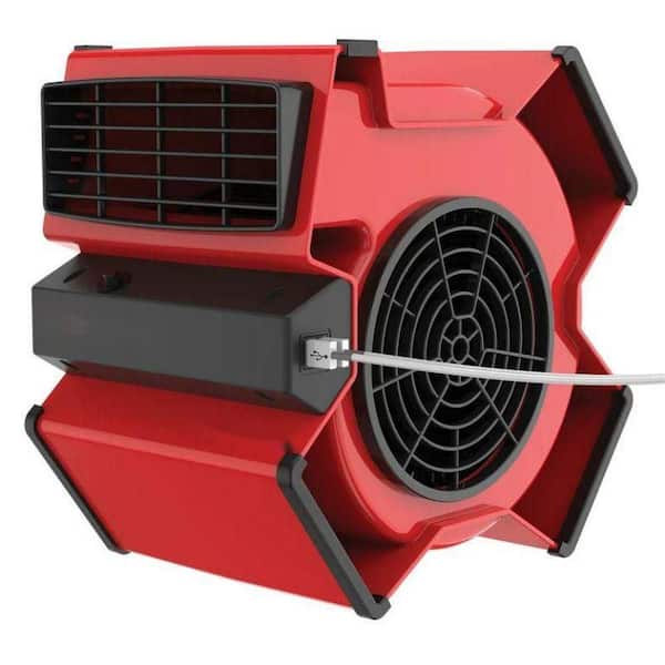 Aoibox 3 Speeds 6-Position Utility Floor Fan in Red with Outlet for  Ventilation, Cooling, Exhaust, and Drying SNSA11FN034 - The Home Depot