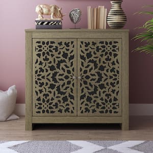 Culbreath Coffee Gray Oak Accent Cabinet with 2 Doors