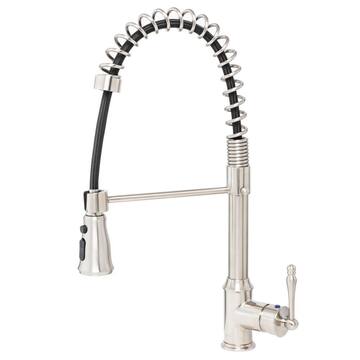 Handmade All-in-One Topmount Stainless Steel 33 in. x 22 in. Single Bowl Kitchen Sink w/ Spring Neck Faucet, Accessory