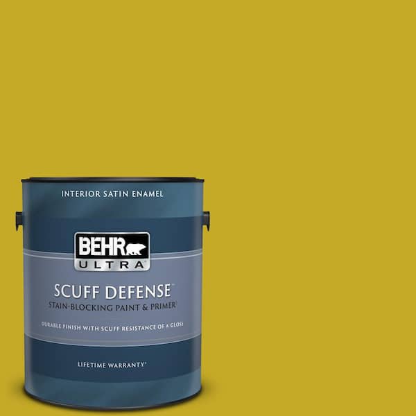 BEHR ULTRA 1 gal. Home Decorators Collection #HDC-MD-03 Citronette Extra Durable Satin Enamel Interior Paint & Primer
