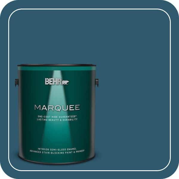BEHR MARQUEE 1 gal. #S-H-540 Quiet Storm Semi-Gloss Enamel Interior Paint & Primer