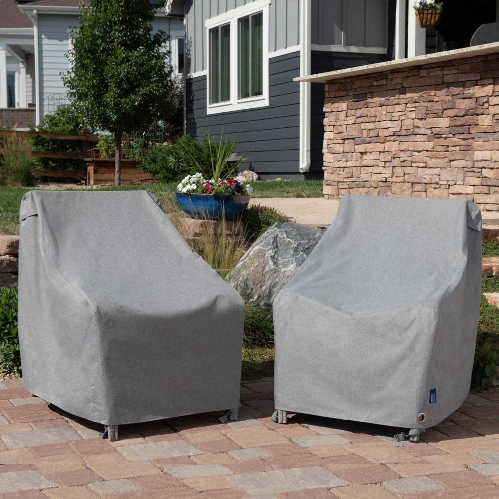 Granite Waterproof Polyester Patio Chair Covers, 2-Pack