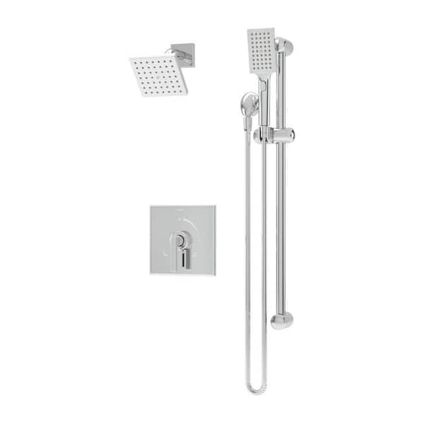 Symmons Duro Hydro Mersion Shower Faucet Trim Kit Wall Mounted with Single Handle and Hand Spray - 1.5 GPM (Valve Not Included)