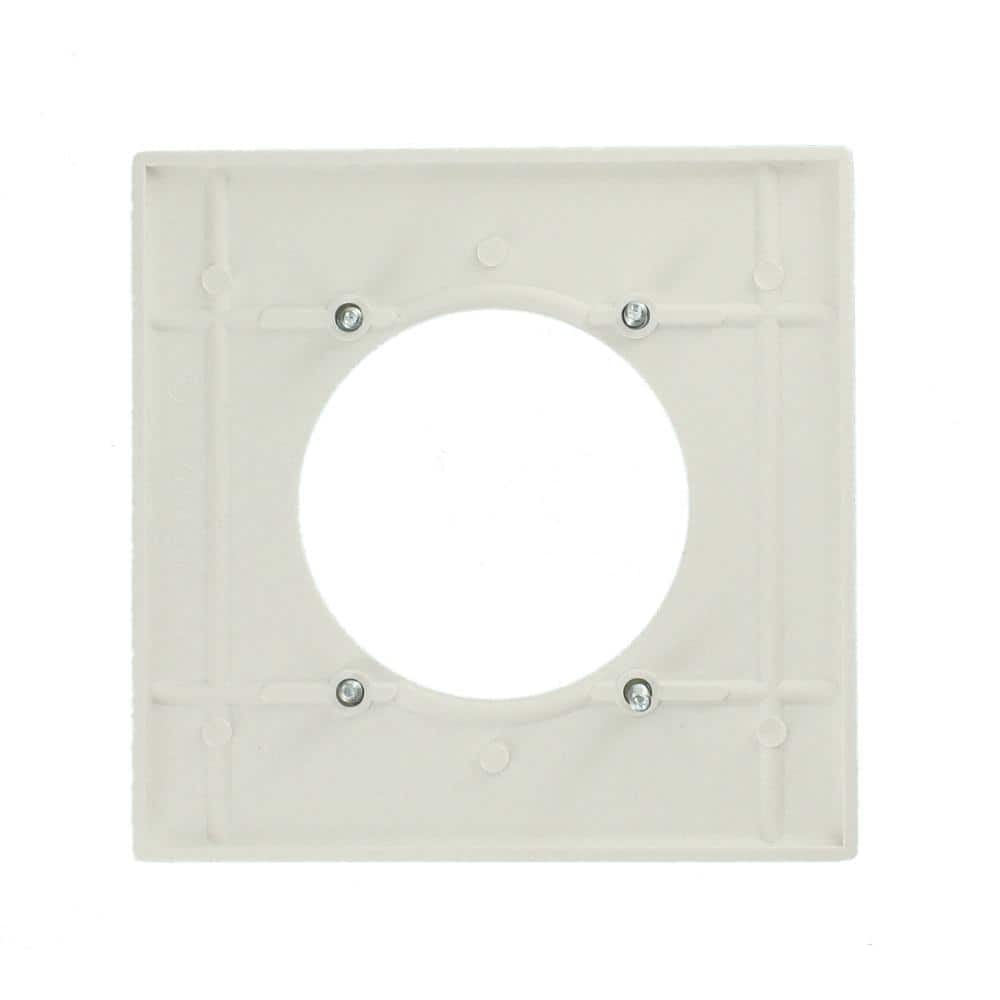 White Thermoplastic 2-Gang Single Receptacle Wall Plate