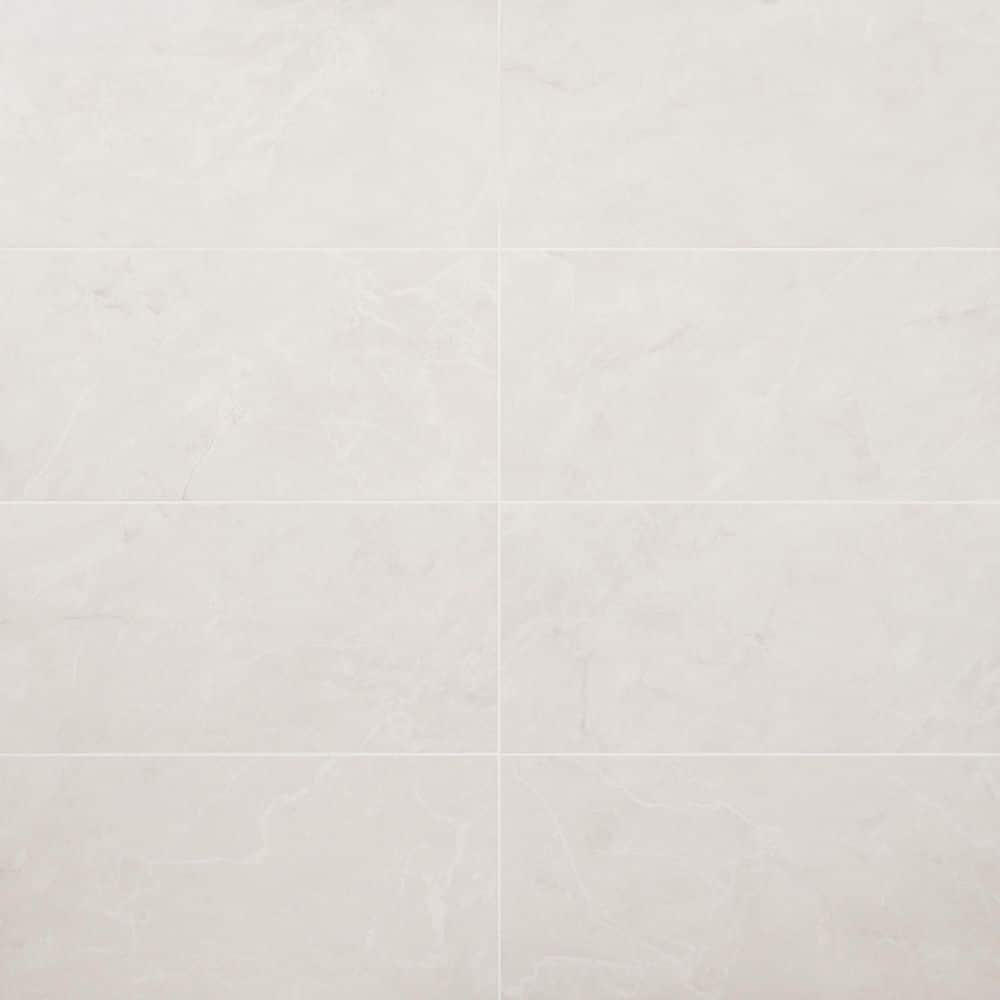 Ivy Hill Tile Tavani Cream White 11.81 in. x 23.62 in. Marble Look