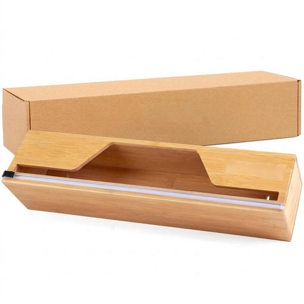 Bamboo Food Wrap Dispenser with Slide Cutter for Butcher Paper, Foil, Plastic Wrap, Freezer Paper Rolls price history on PriceWatchPro
