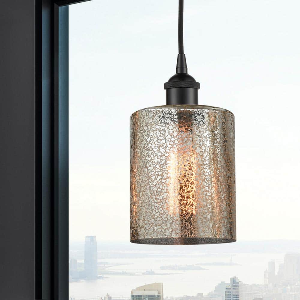 Matte Black Glass Mini Pendant Light