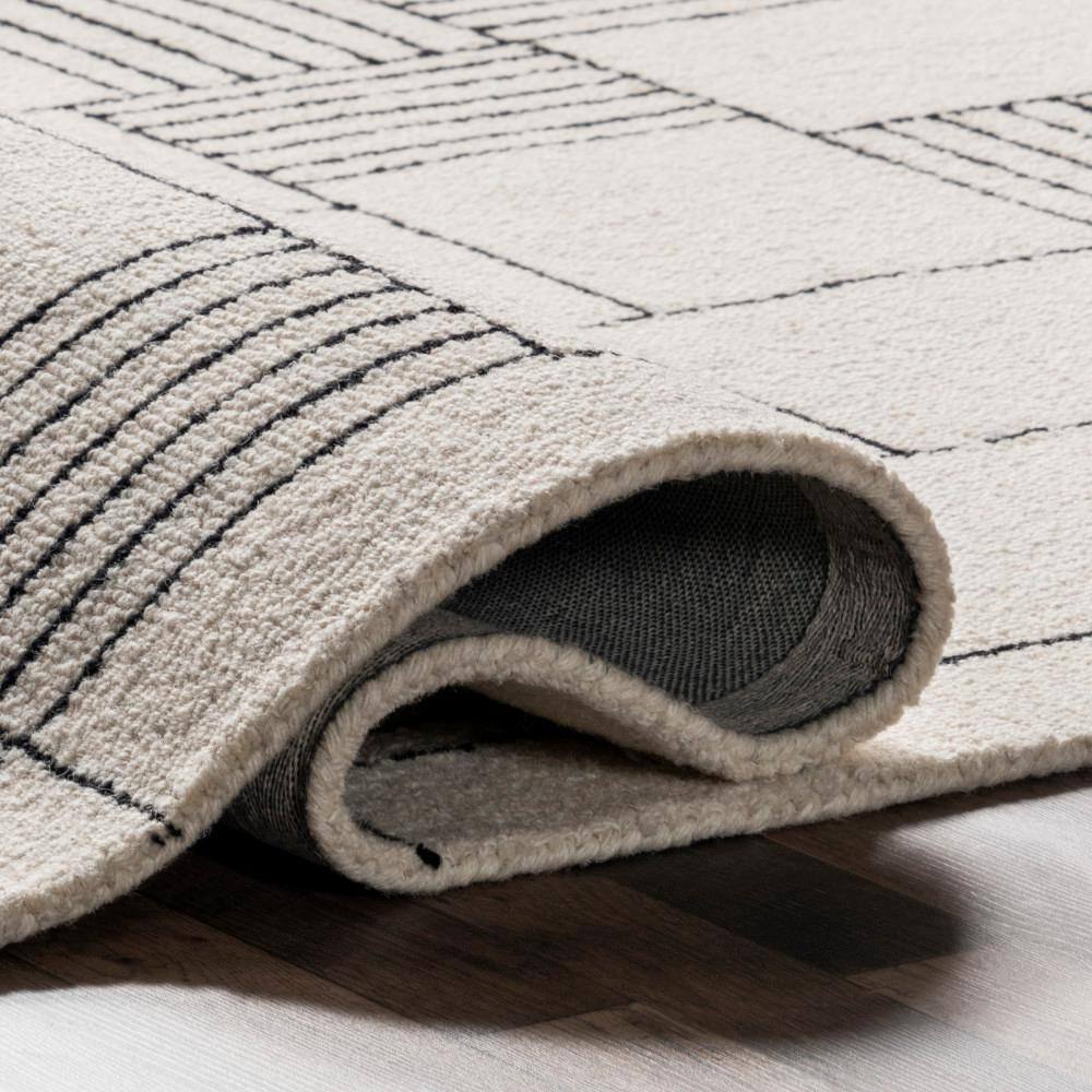 Danika Ivory 9' x 12' Handmade Wool Area Rug