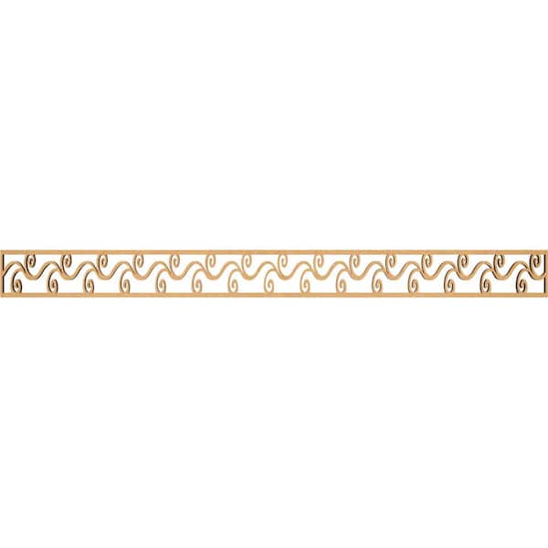 Ekena Millwork Tilden Fretwork 0.375 in. D x 46.375 in. W x 4 in. L MDF Wood Panel Moulding