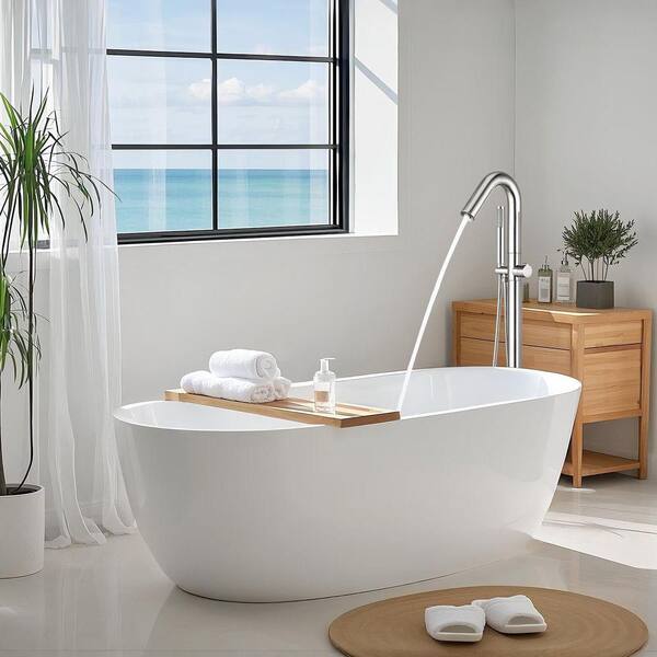 AKLFGN Single-Handle Claw Foot Tub Faucet Freestanding Floor Mount