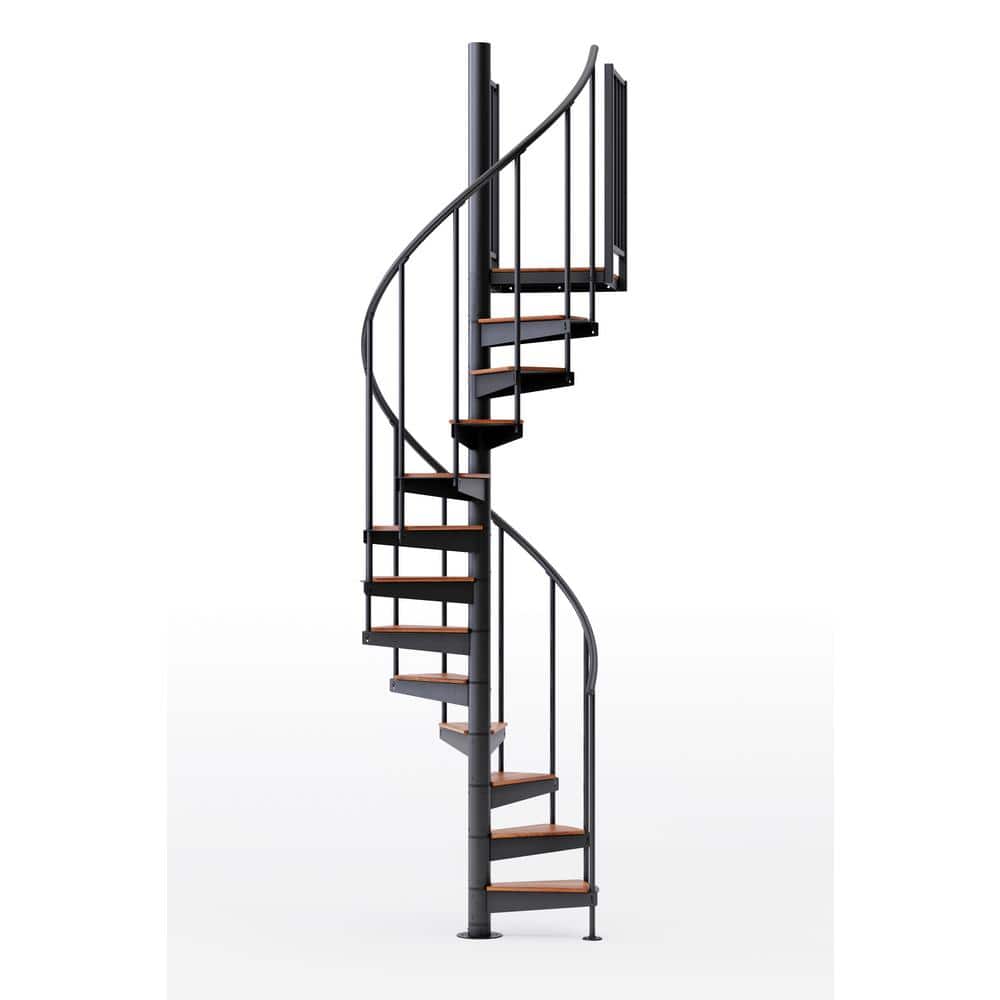 Condor Black Interior 42in Diameter, Fits Height 136in - 152in, 2 42in Tall Platform Rails Spiral Staircase Kit price history on PriceWatchPro