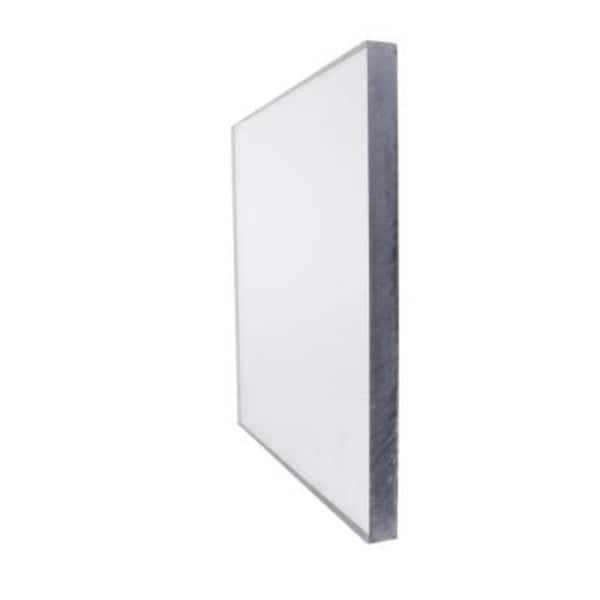 1/4-Thick 24 x 24 Transparent Dark Grey Smoked Polycarbonate Lexan Sheet