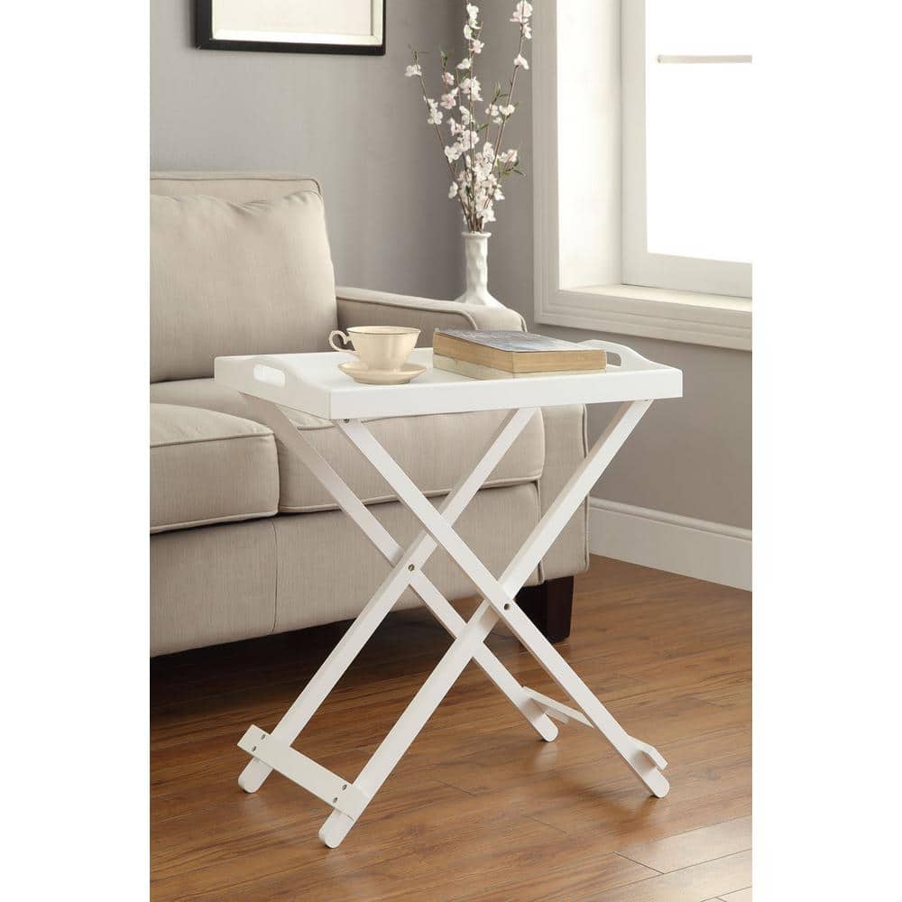 Designs2Go Sleek White Foldable Tray Table