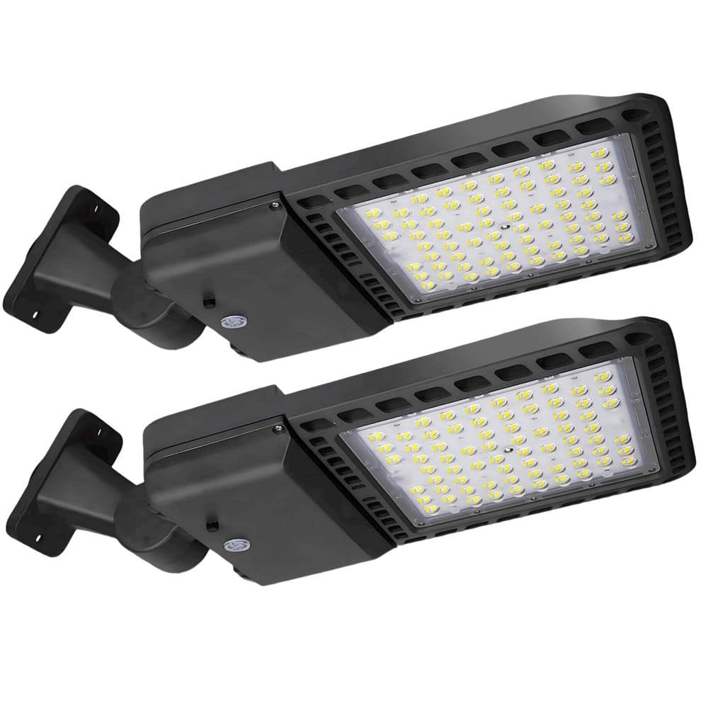 1500-Watt Equivalent 300-Watt Integrated LED Bronze Outdoor Parking Lot Area Light 5000k 39000 Lumens Arm Mount (2-Pack) price history on PriceWatchPro