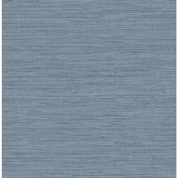 A-Street Prints Sheehan Denim Faux Grasscloth Textured Non-pasted Paper Wallpaper