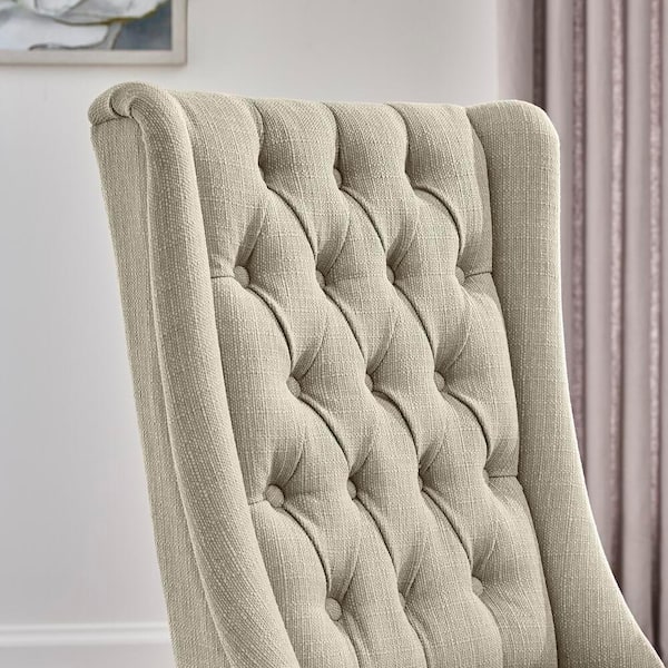 Oatmeal fabric dining chairs new arrivals