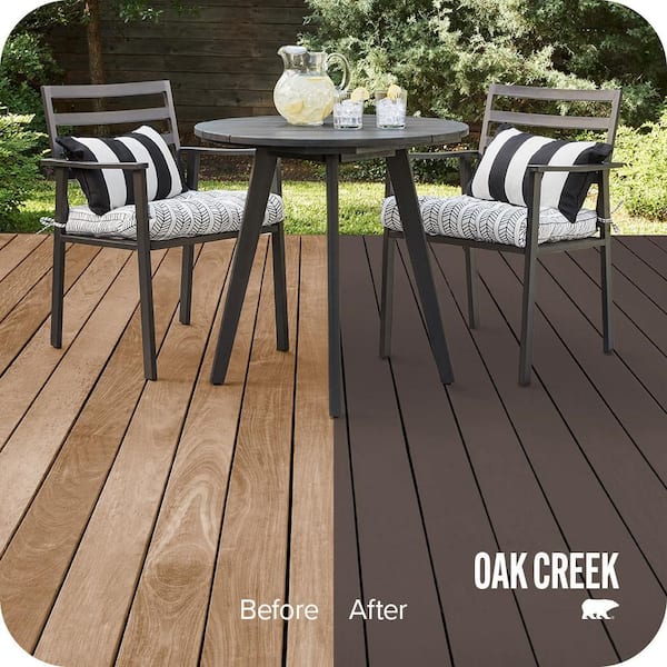 5 gal. #HDC-AC-07 Oak Creek Solid Color Waterproofing Exterior Wood Stain