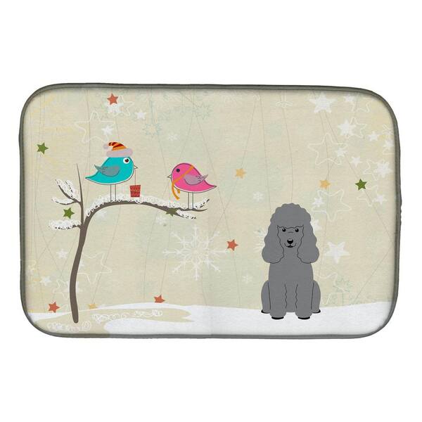 Caroline's Treasures 14 in. x 21 in. Multicolor White Standard Poodle  Spring Dish Drying Mat CK1279DDM - The Home Depot