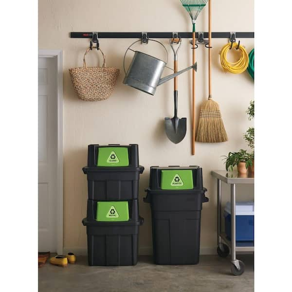 Rubbermaid 14-Gallon Curbside Outdoor Recycling Bins for Sale, 5714-73