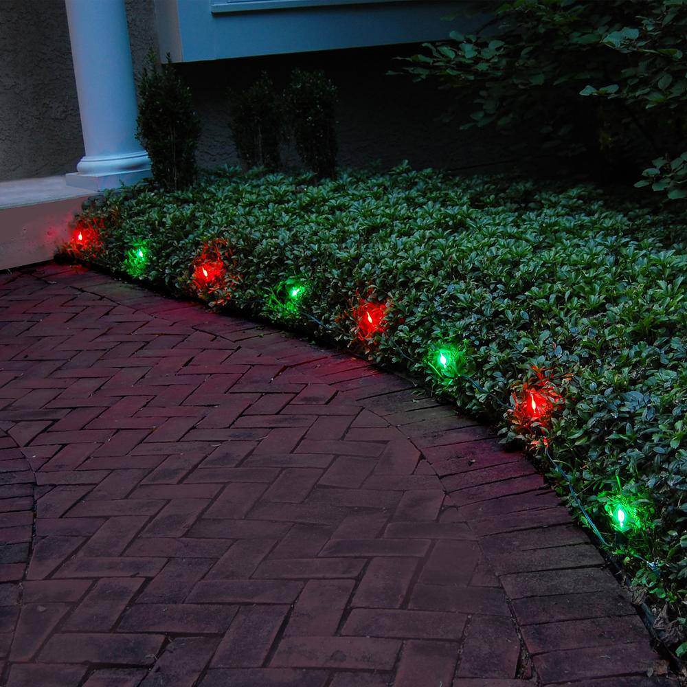 Red and Green LED Pathway Lights Multipack with Plastic Stakes