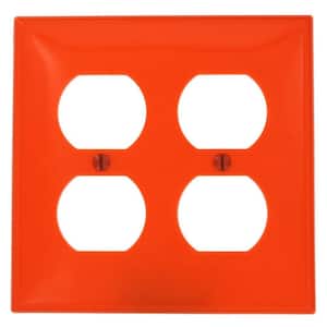 Orange 2-Gang 1-Toggle/2-Duplex Wall Plate (1-Pack)