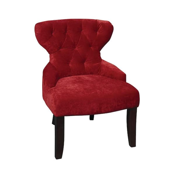 OSP Home Furnishings Curves Vintage Grenadine Accent Chair