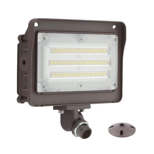 250 Watt Equivalent 6000 Lumens 120° - Beam Angle Bronze Dusk to Dawn Integrated LED Outdoor Flood Light