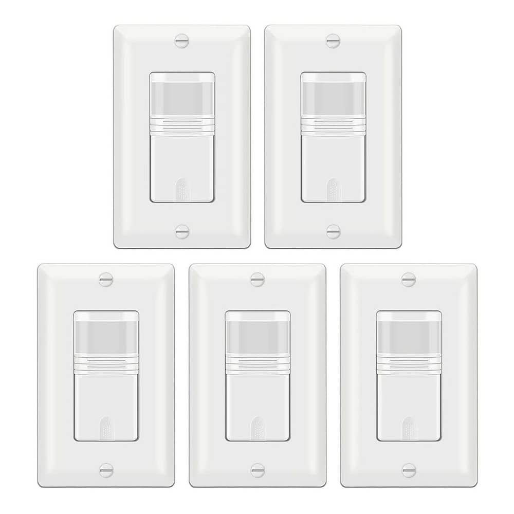 800-Watt Motion Sensor Light Switch Dusk to Dawn Light Control Compatible Bulb Single Pole White 5-Pack price history on PriceWatchPro
