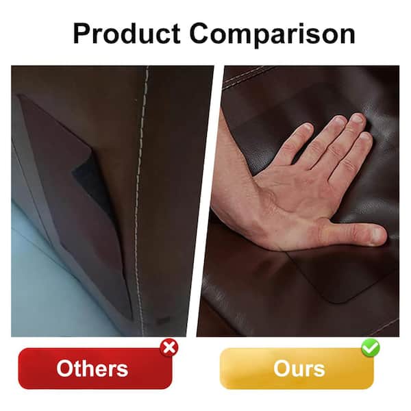 10 in. x 24 in. Dark Brown Self-Adhesive Leather Repair Drywall Patch For Car Seats, Couch Furniture