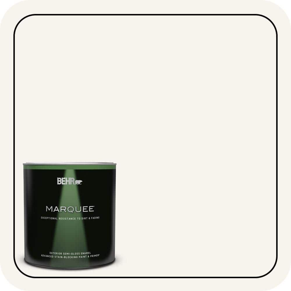 1 qt. #PWN-10 Decorator White Semi-Gloss Enamel Exterior Paint & Primer product image for price tracking