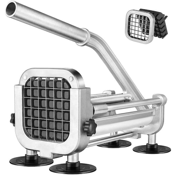 Professional Stainless Steel French Fry Cutter with 1/2 In Stainless Steel Blades, Great for Whole Potatoes Carrots